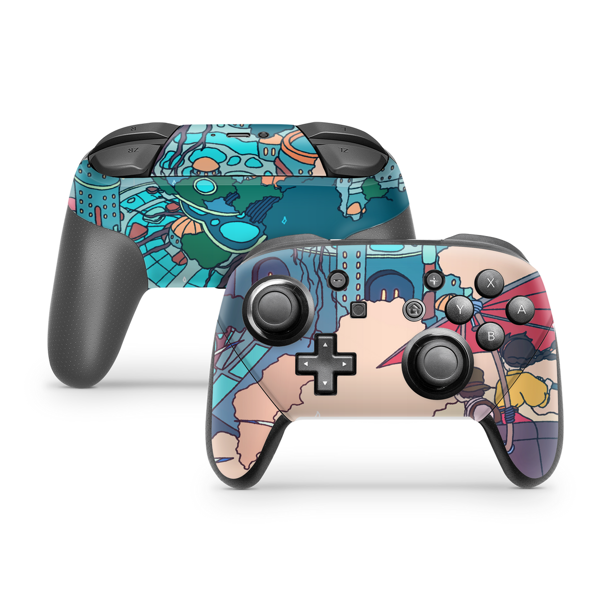 Nintendo Switch Controller Skin Castle in the Sky