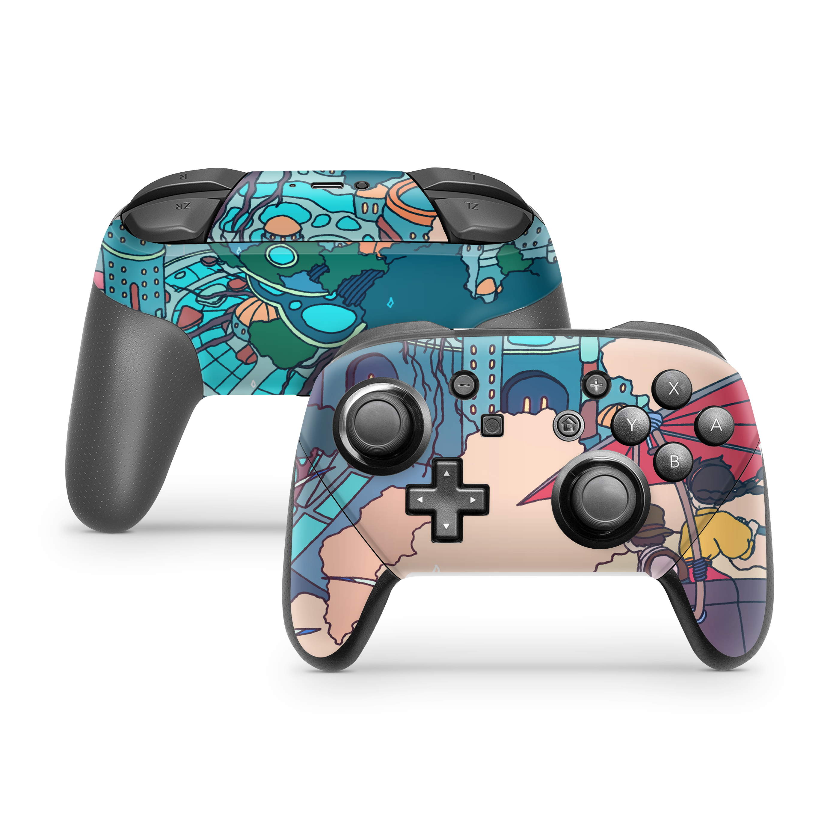 Nintendo Switch Controller Skin Castle in the Sky