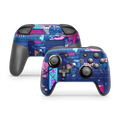 Nintendo Switch Controller Skin Cyberpunk Village