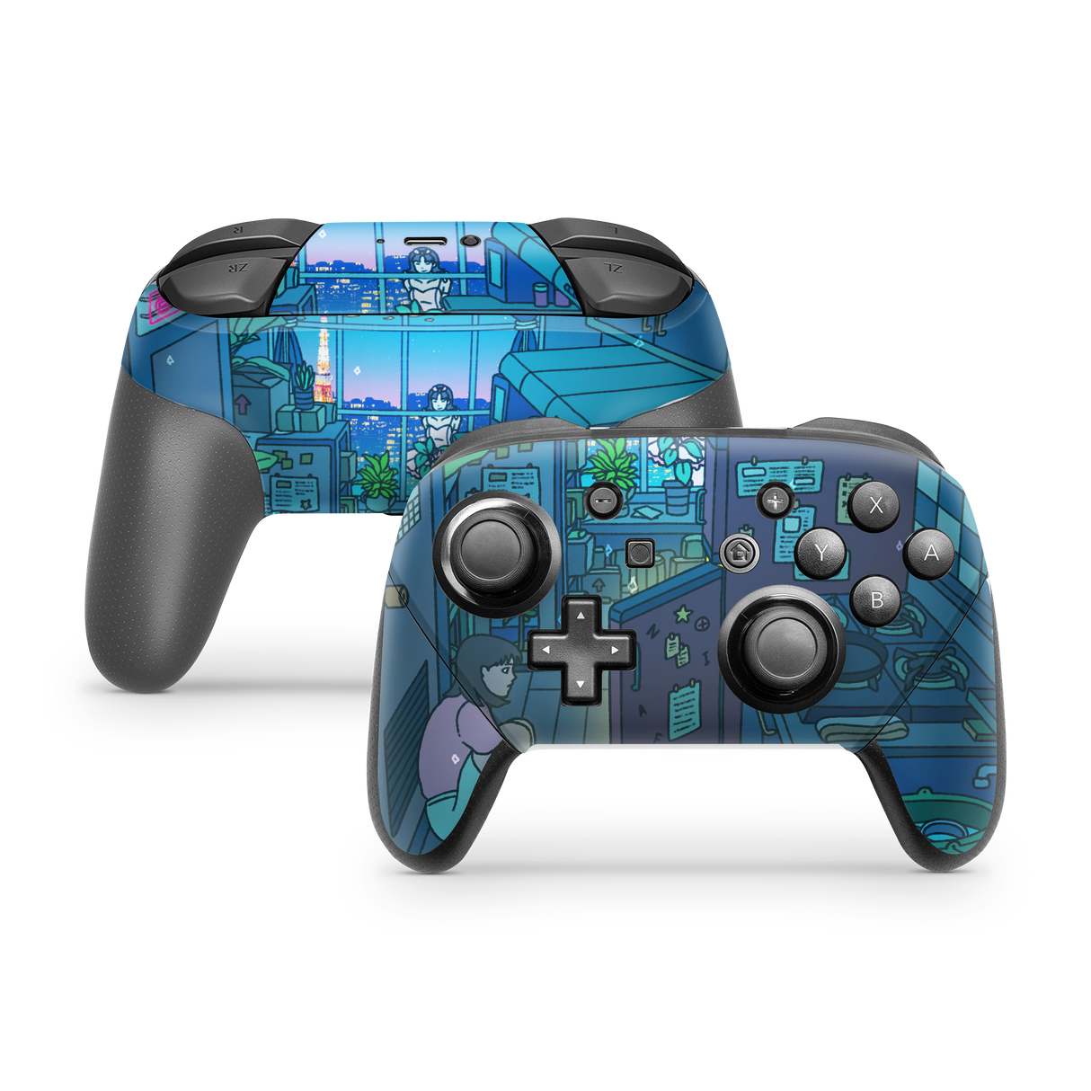 Nintendo Switch Controller Skin Perfect Blue