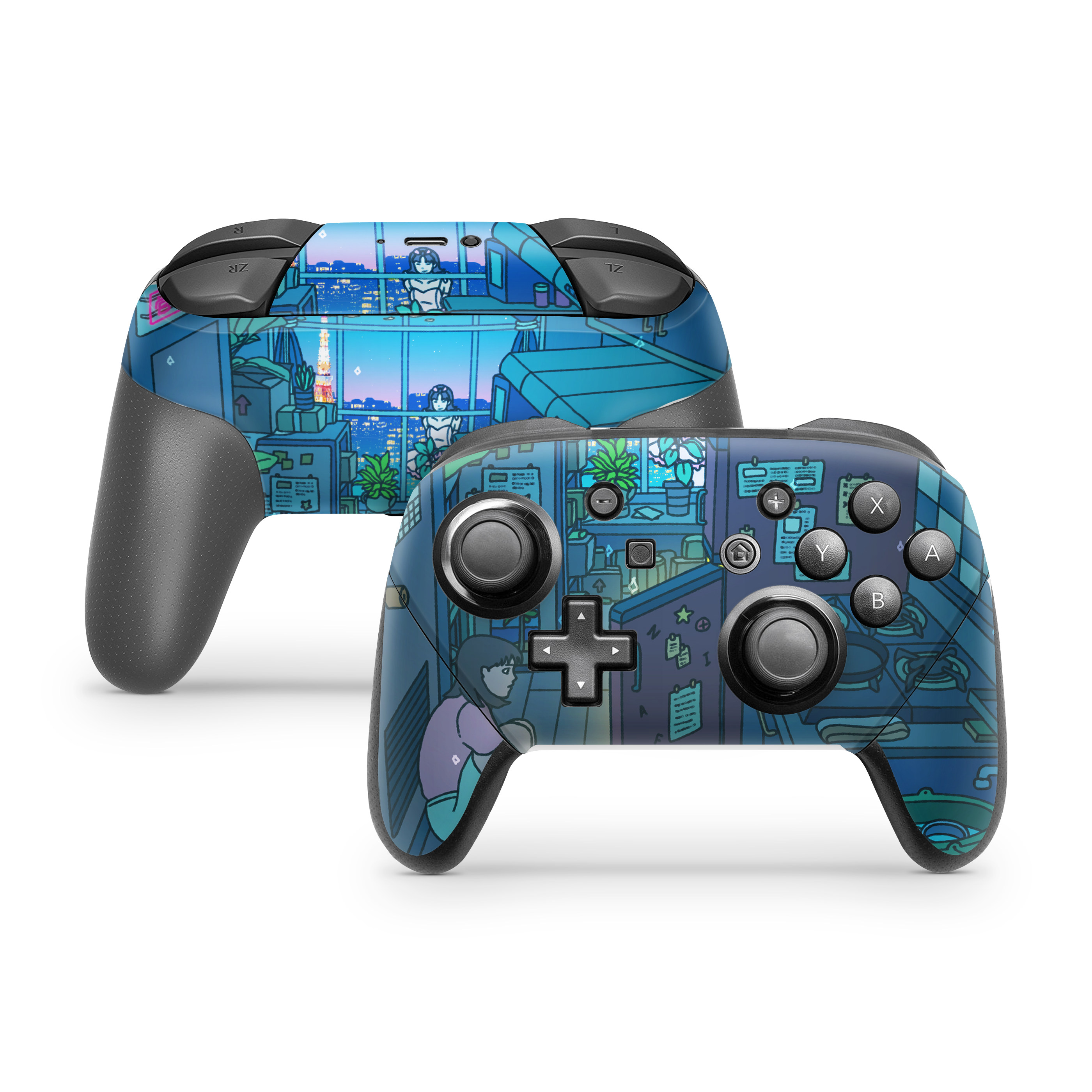 Nintendo Switch Controller Skin Perfect Blue
