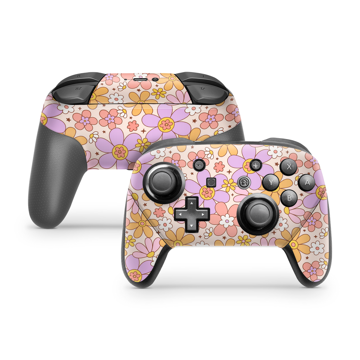 Nintendo Switch Controller Skin Groovy floral