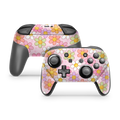 Nintendo Switch Controller Skin Smiley Flowers