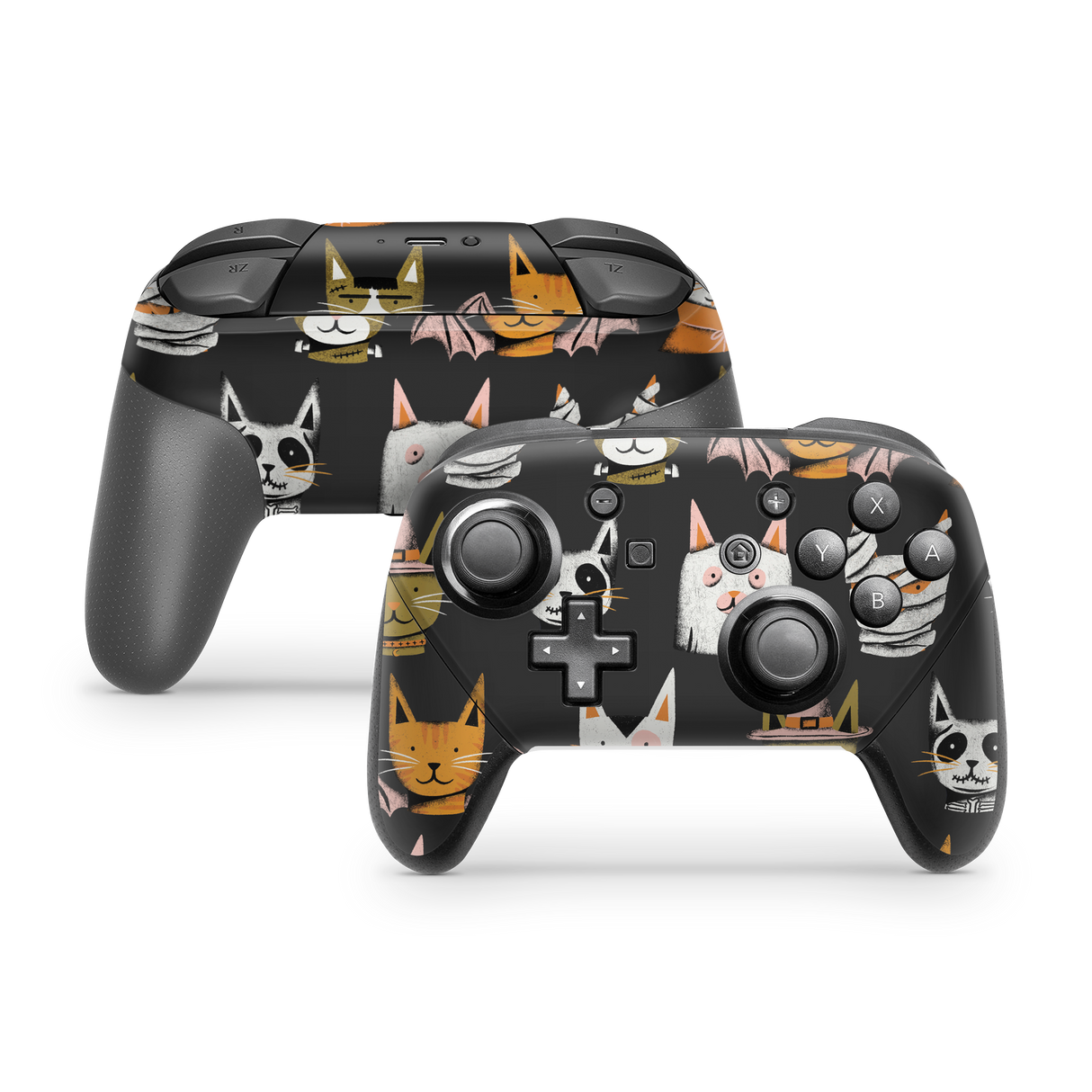 Nintendo Switch Controller Skin Spooky Cats