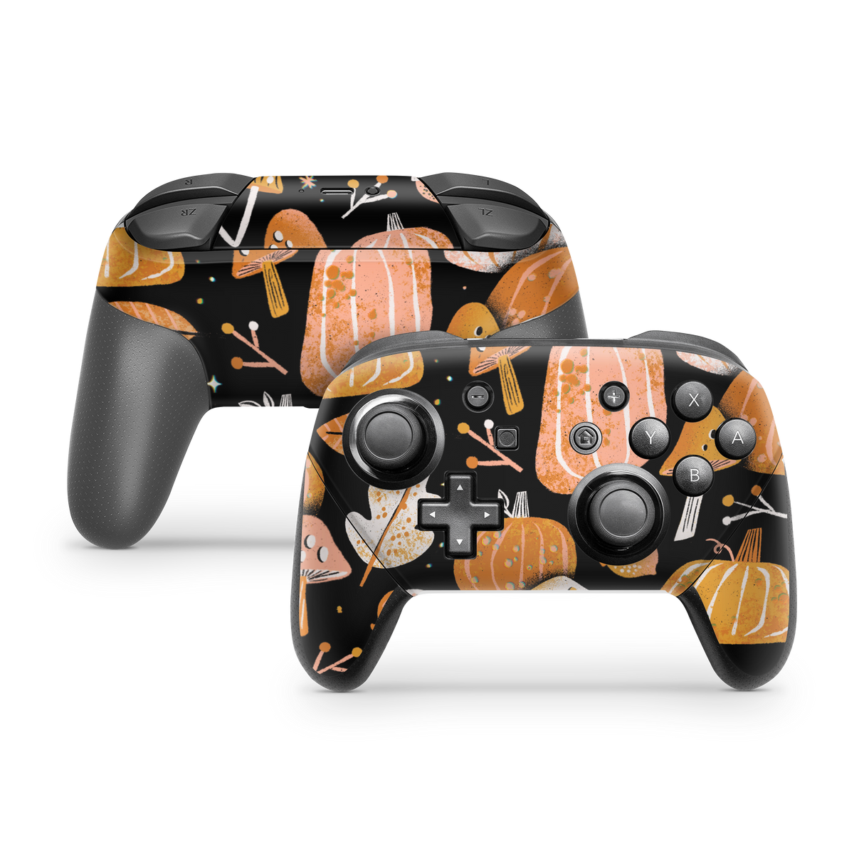 Nintendo Switch Controller Skin Pumpkins and Mushrooms