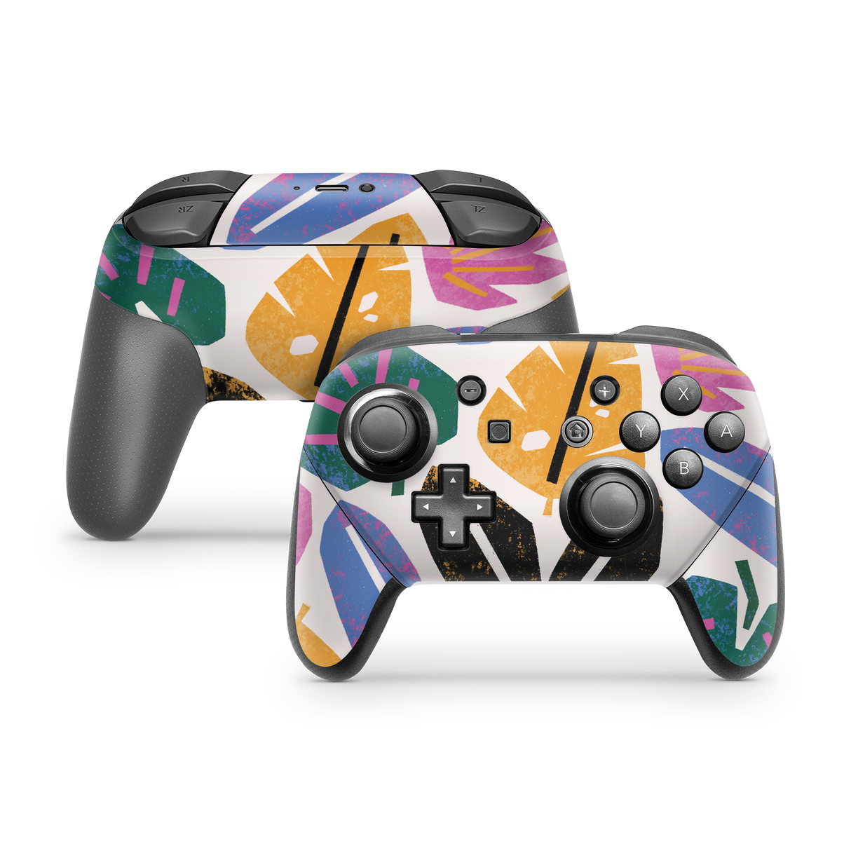 Nintendo Switch Controller Skin Tropical Leaves