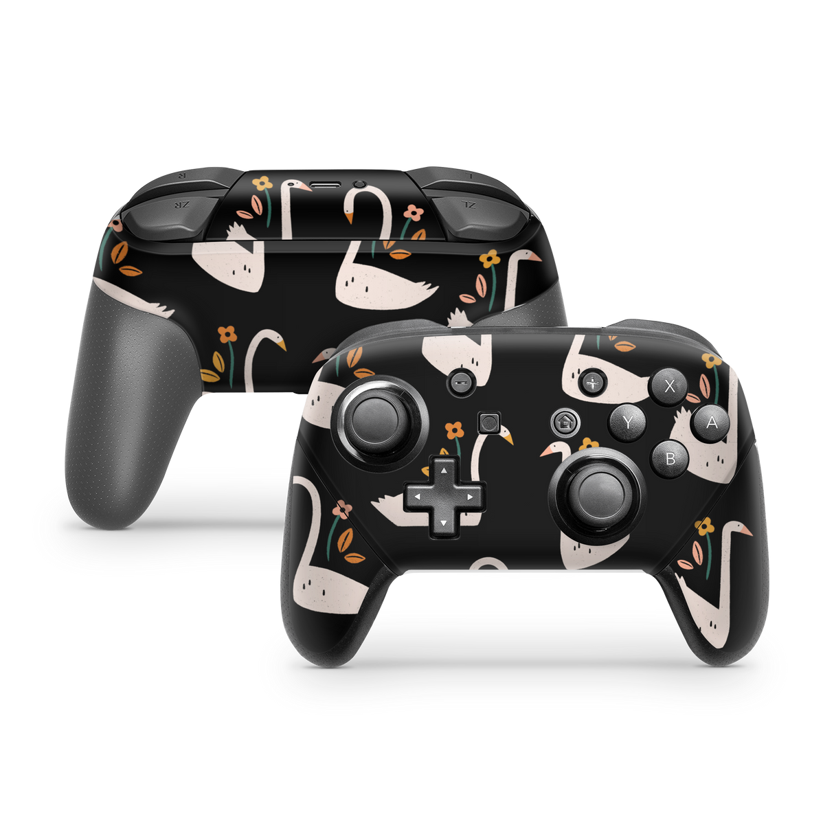 Nintendo Switch Controller Skin Black Swan