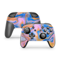 Nintendo Switch Controller Skin Blue Liquid