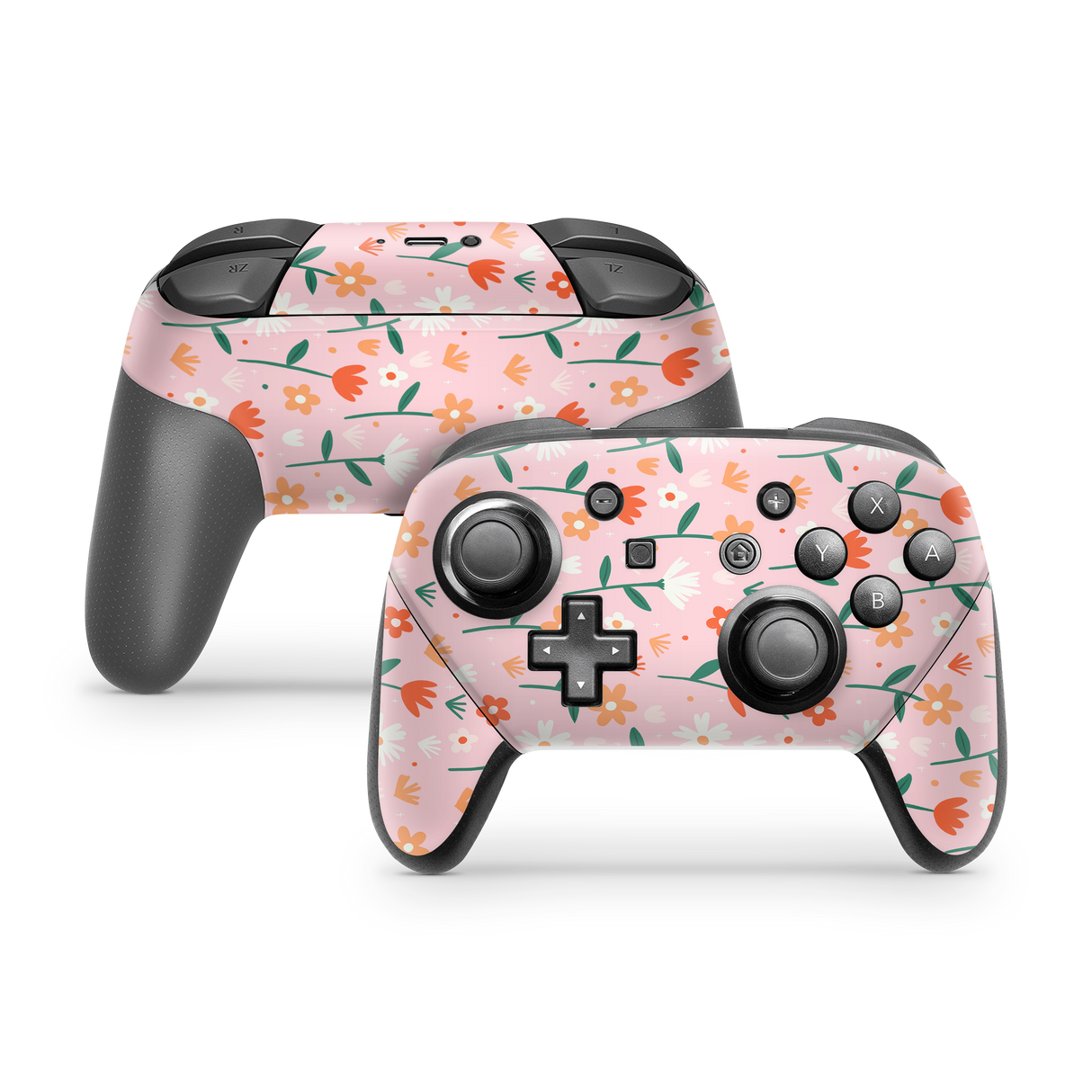 Nintendo Switch Controller Skin Flowers In Summer