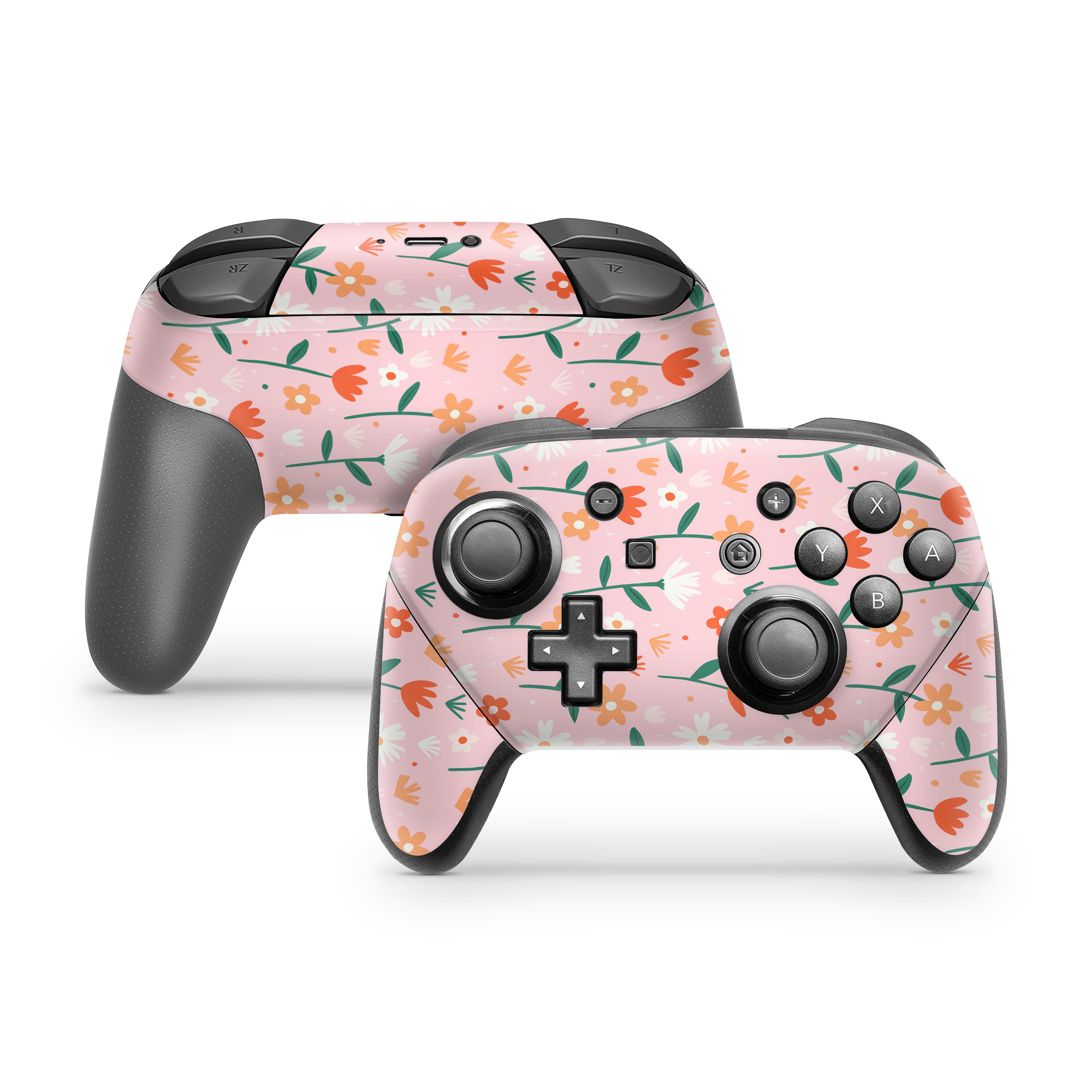 Nintendo Switch Controller Skin Flowers In Summer