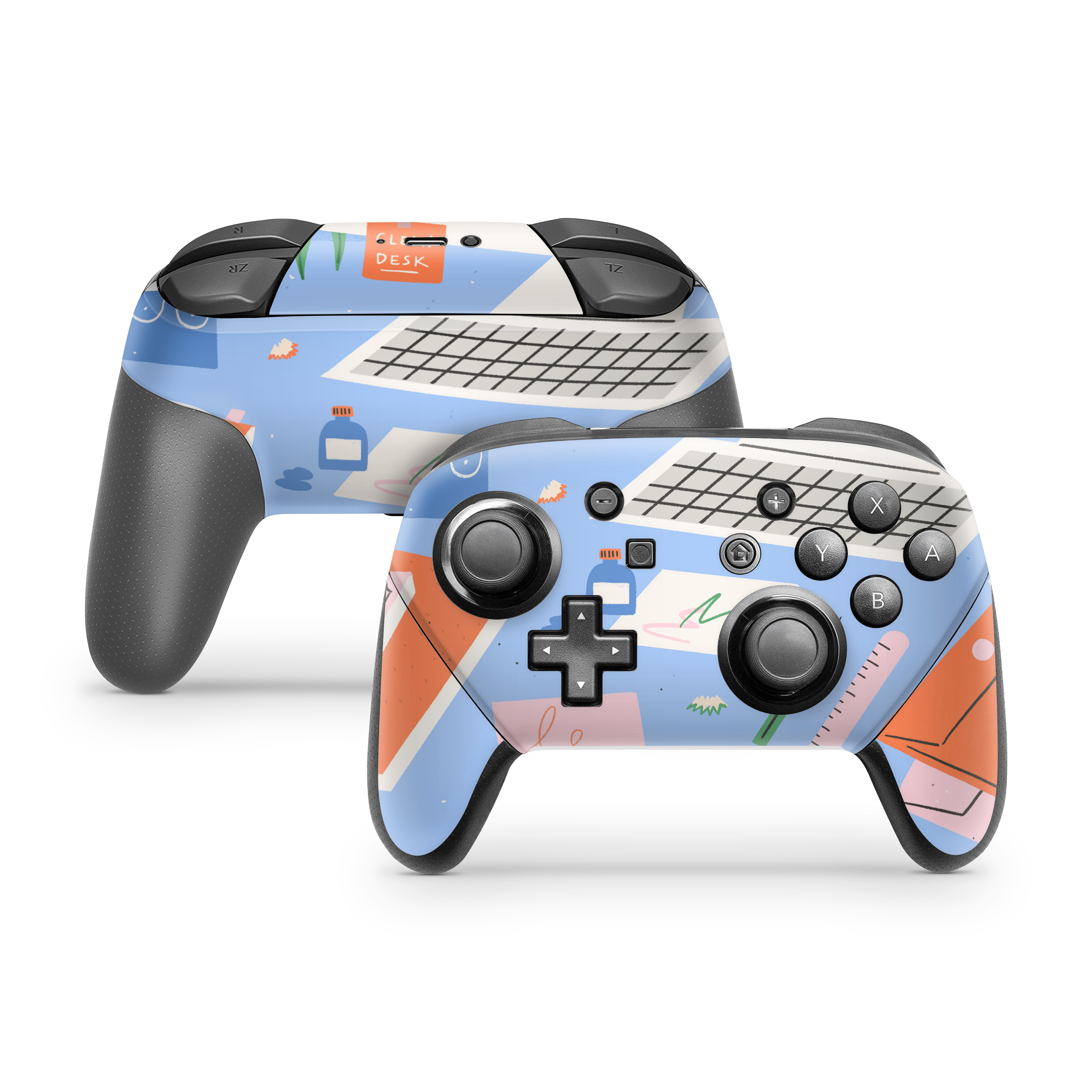 Nintendo Switch Controller Skin Messy Desk