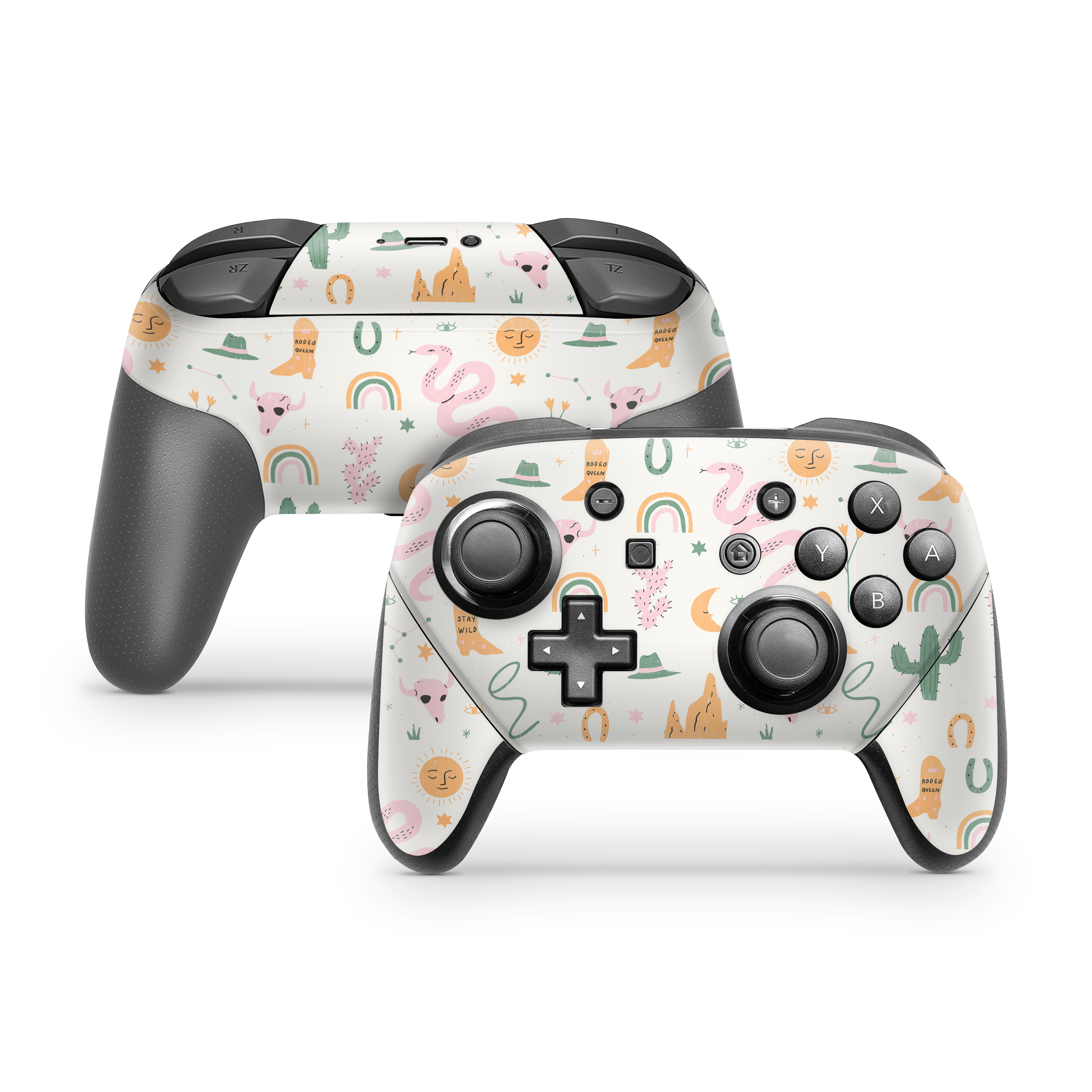 Nintendo Switch Controller Skin Wildwest Pattern