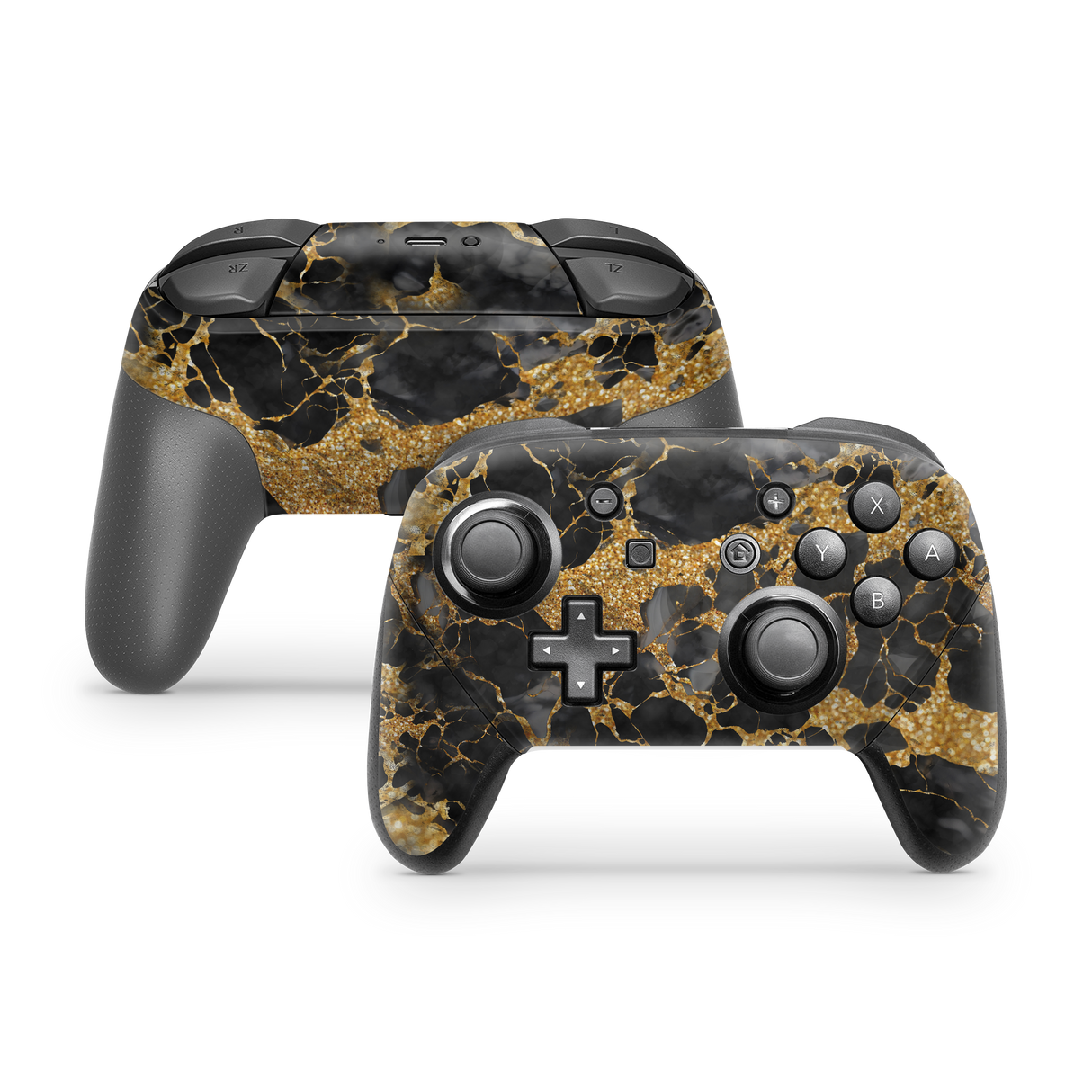 Nintendo Switch Controller Skin Gold Marble