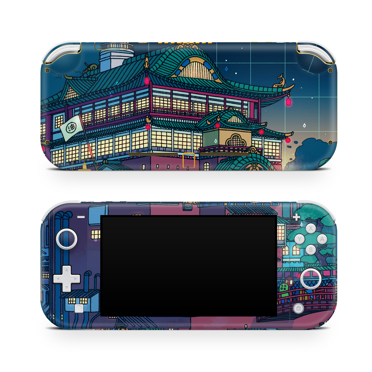 Nintendo Switch LITE Skin Bathhouse Night