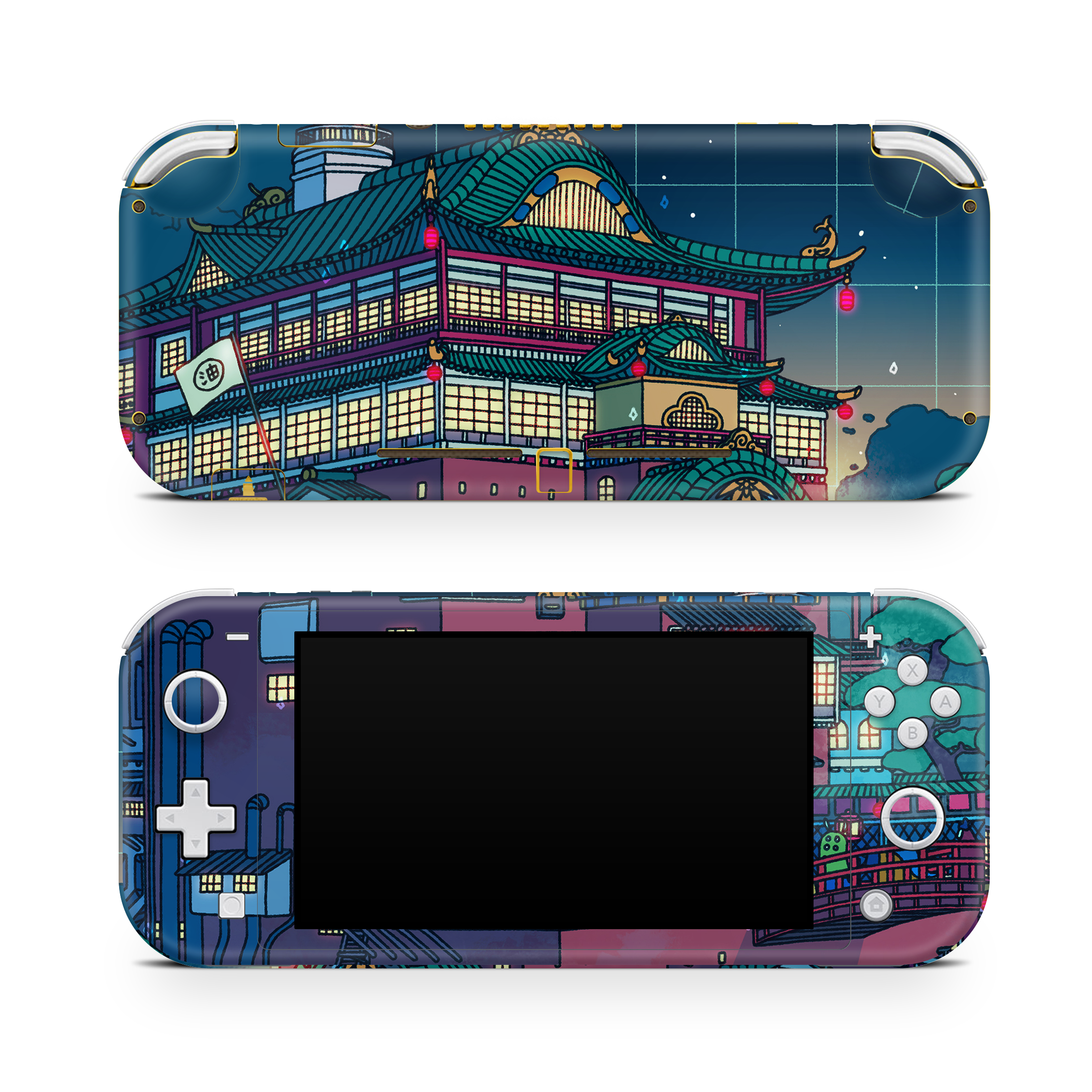 Nintendo Switch LITE Skin Bathhouse Night