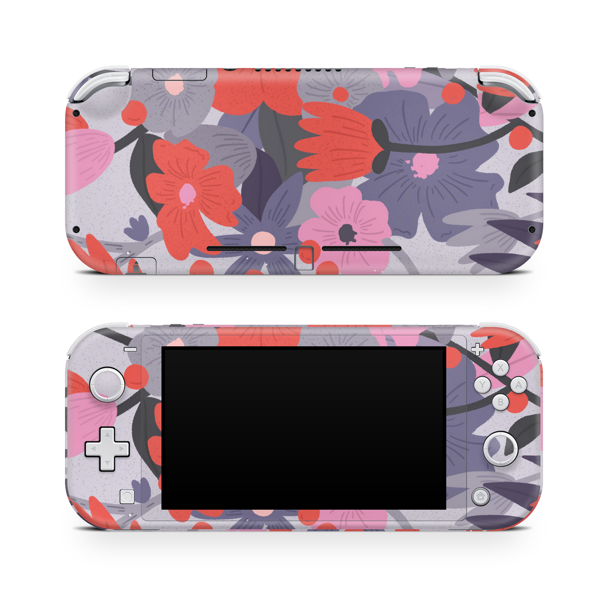 Nintendo Switch Lite Skin Purple Floral