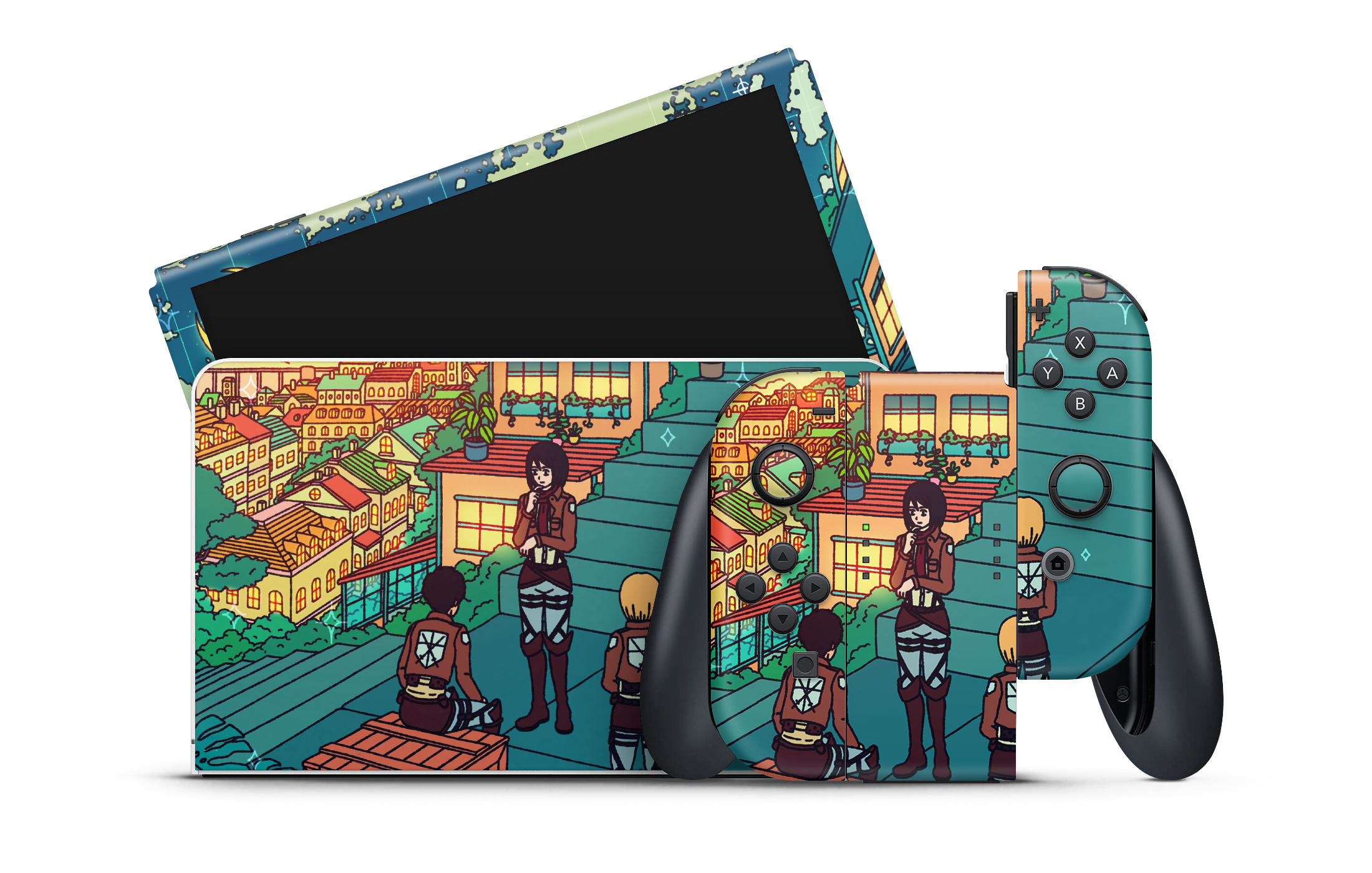 Nintendo Switch OLED Skin Titan and friends