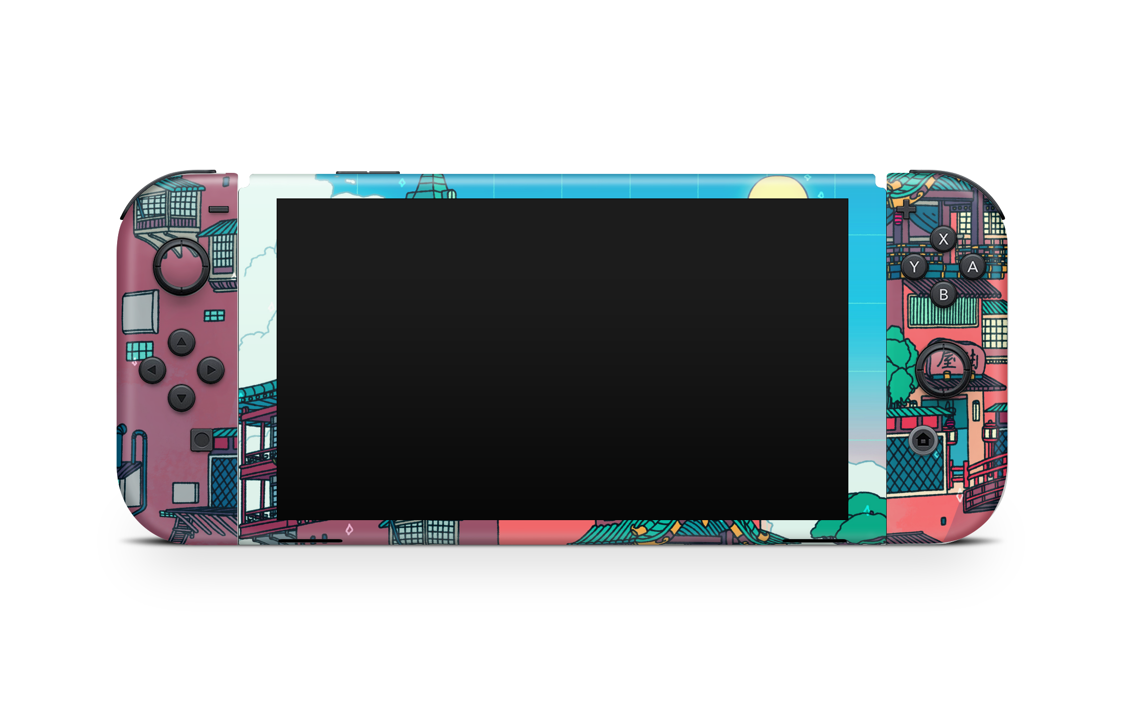 Nintendo Switch OLED Skin Bathhouse Day and Night