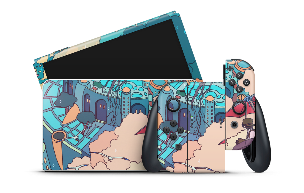 Nintendo Switch OLED Skin Castle in the Sky