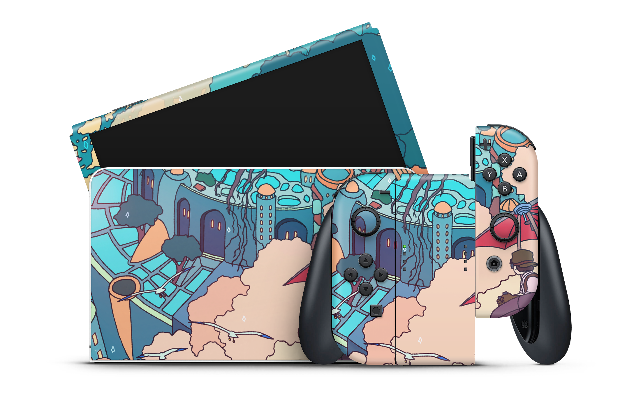Nintendo Switch OLED Skin Castle in the Sky