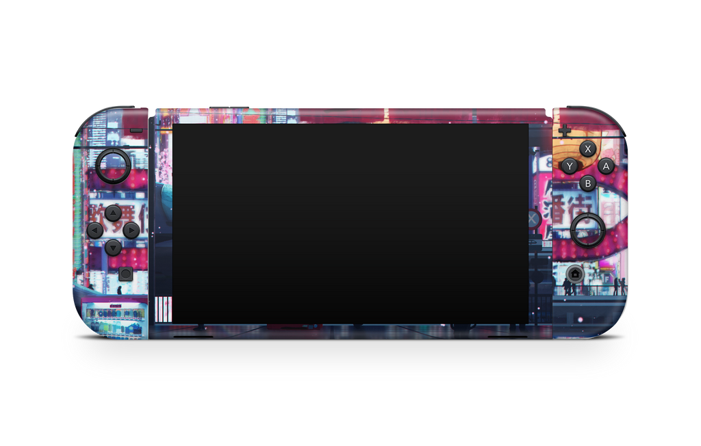Nintendo Switch OLED Skin Cyberpunk Streets