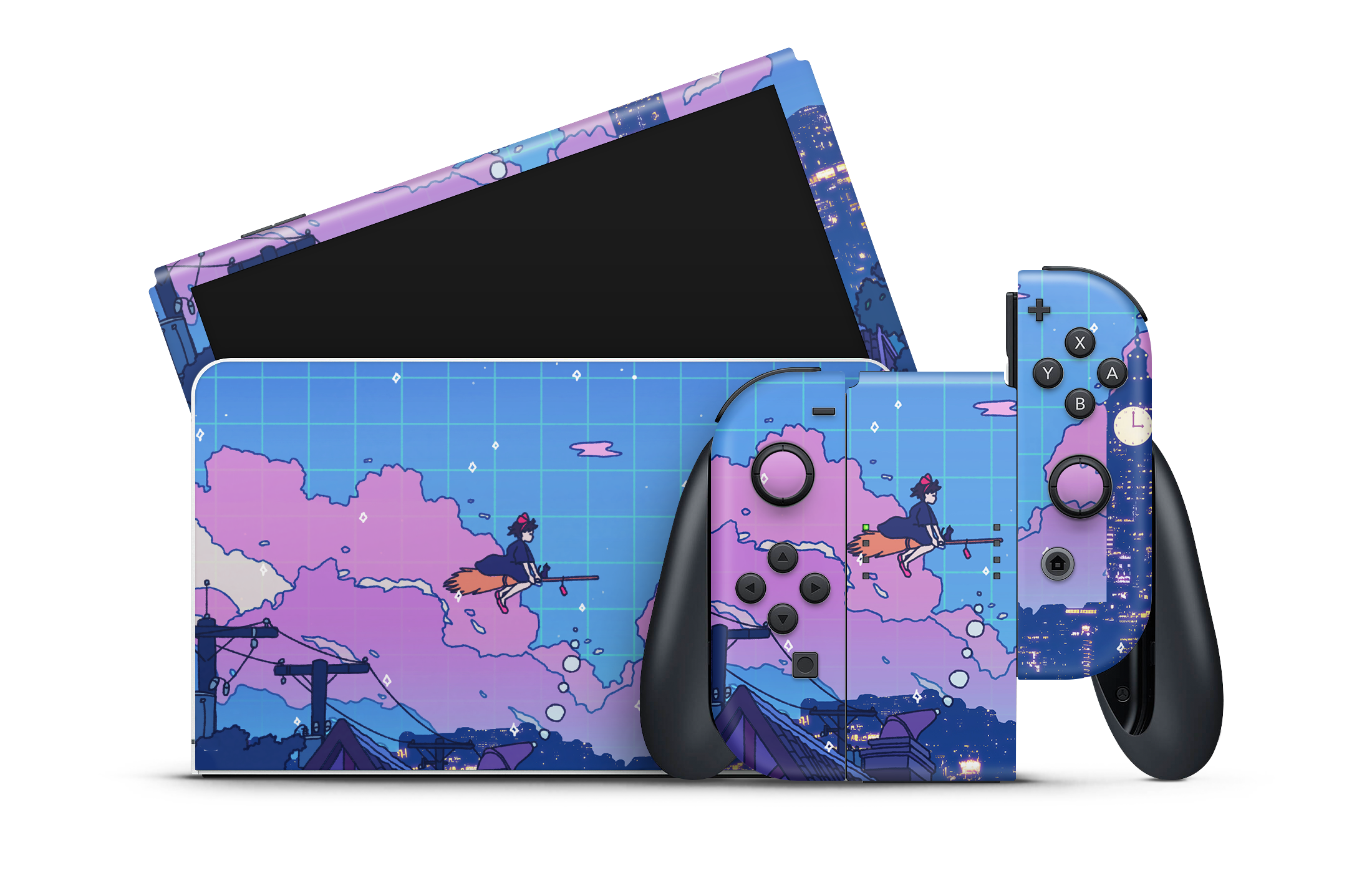 Nintendo Switch OLED Skin Night Flight
