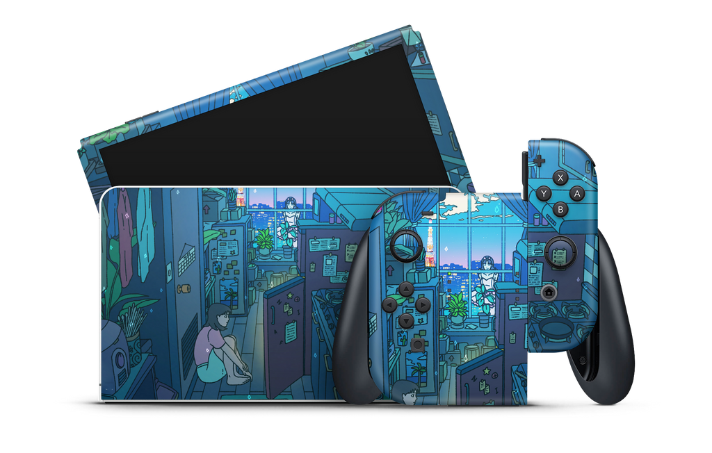 Nintendo Switch OLED Skin Perfect Blue