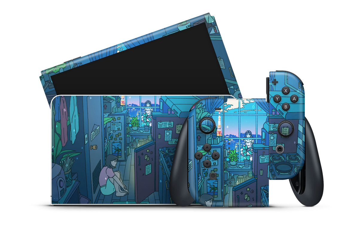 Nintendo Switch OLED Skin Perfect Blue