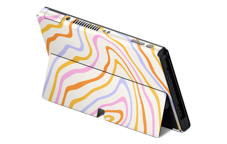 Nintendo Switch OLED Skin Abstract Rainbow