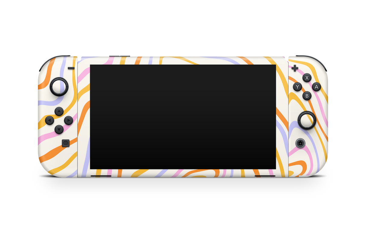 Nintendo Switch OLED Skin Abstract Rainbow