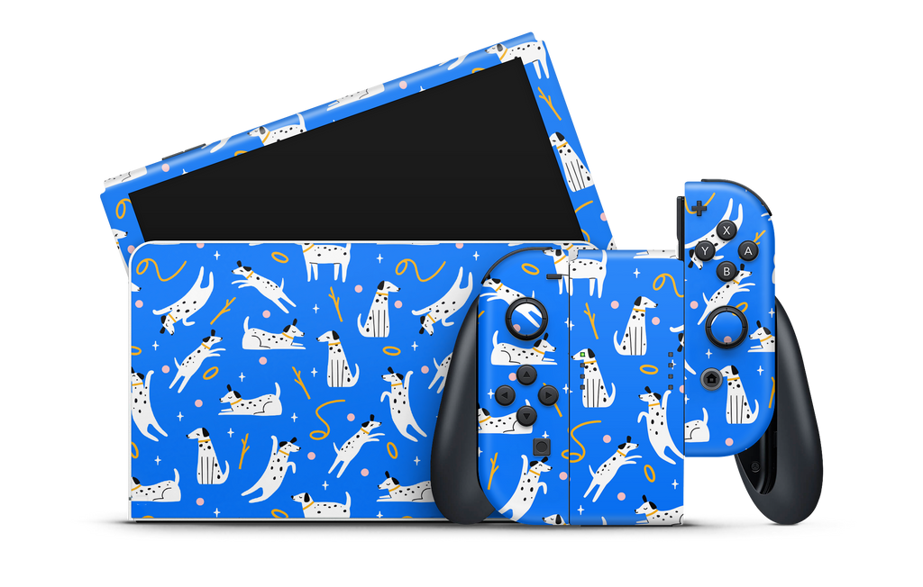 Nintendo Switch OLED Skin Cobalt Dog