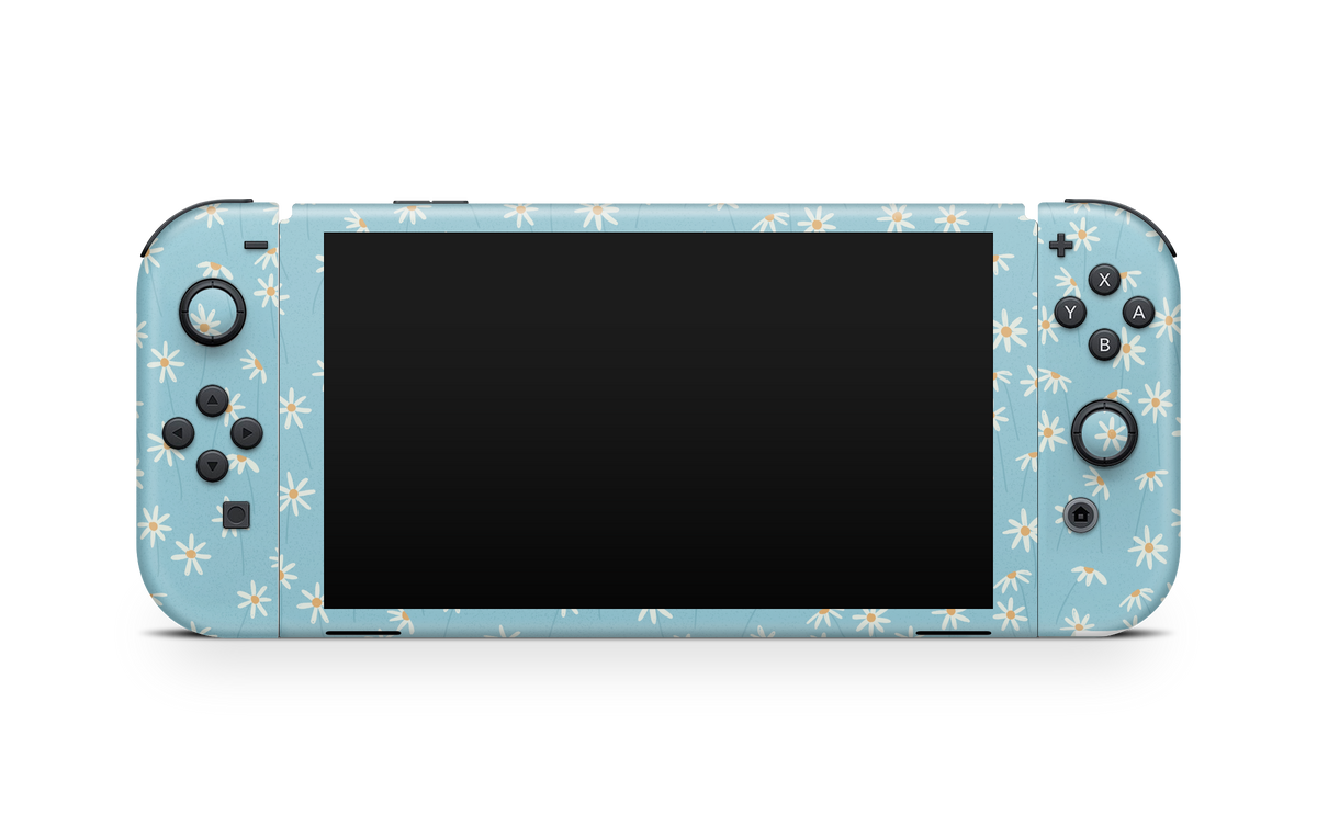 Nintendo Switch OLED Skin Daisy Blue