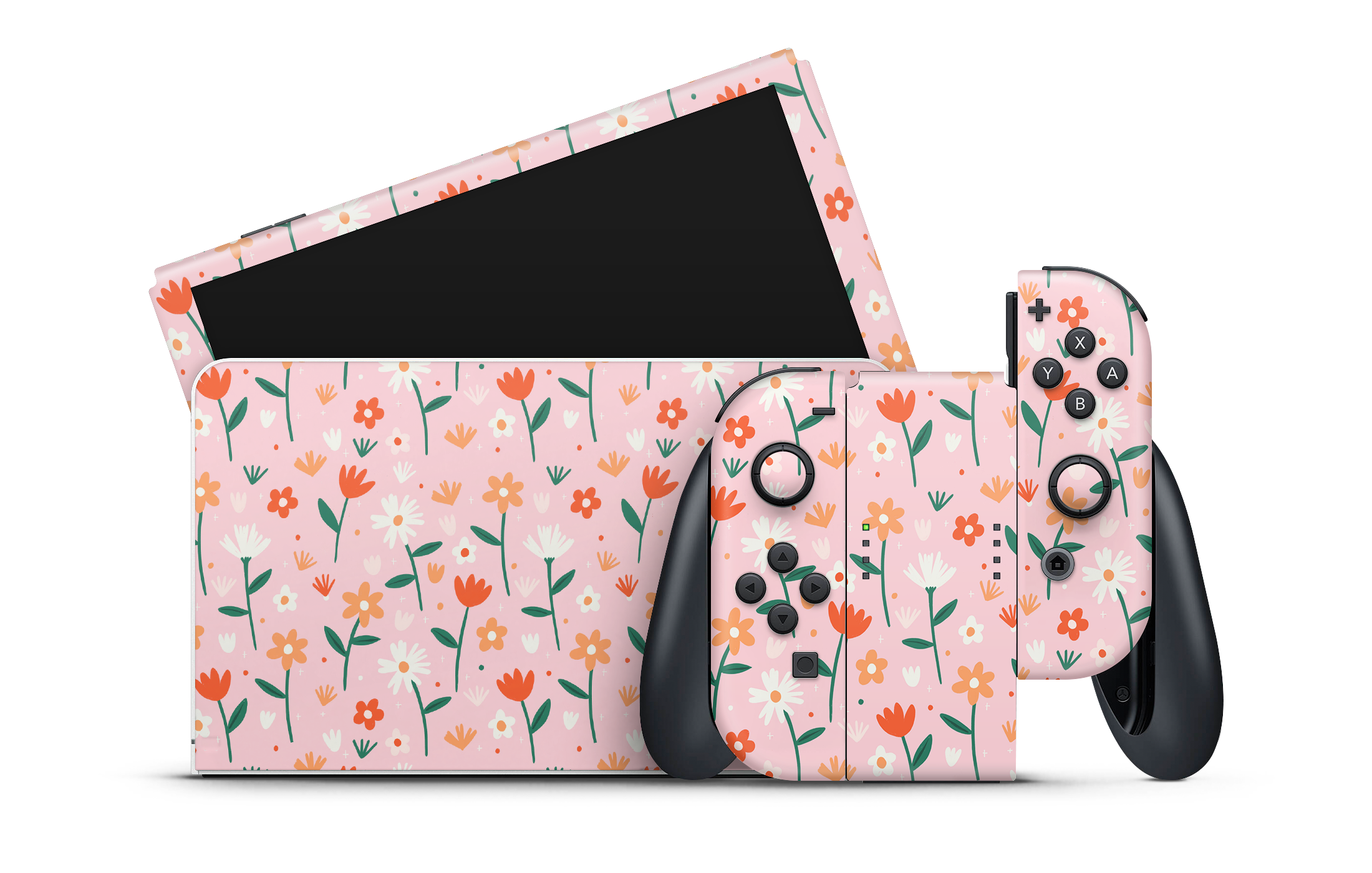 Nintendo Switch OLED Skin Flowers In Summer