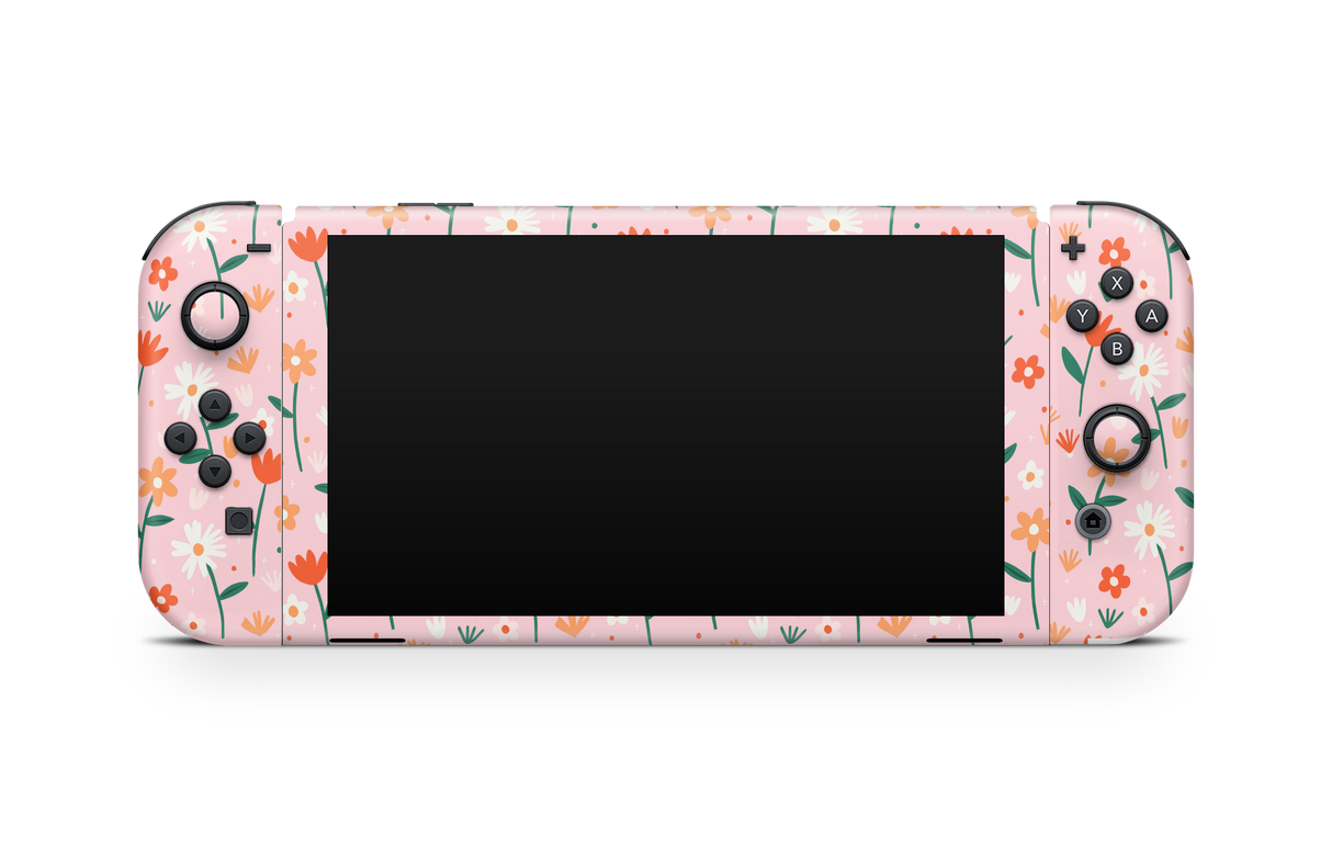 Nintendo Switch OLED Skin Flowers In Summer