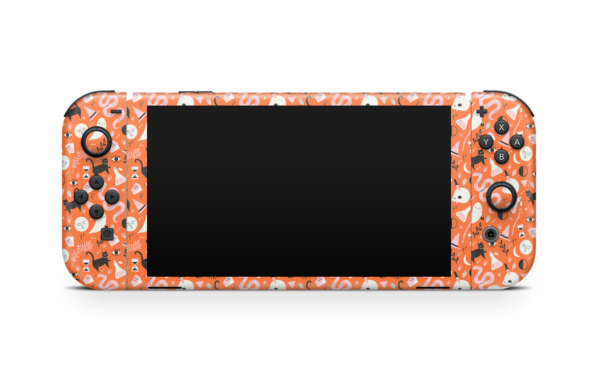 Nintendo Switch OLED Skin Halloween Pattern