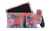 Nintendo Switch OLED Skin Purple Floral