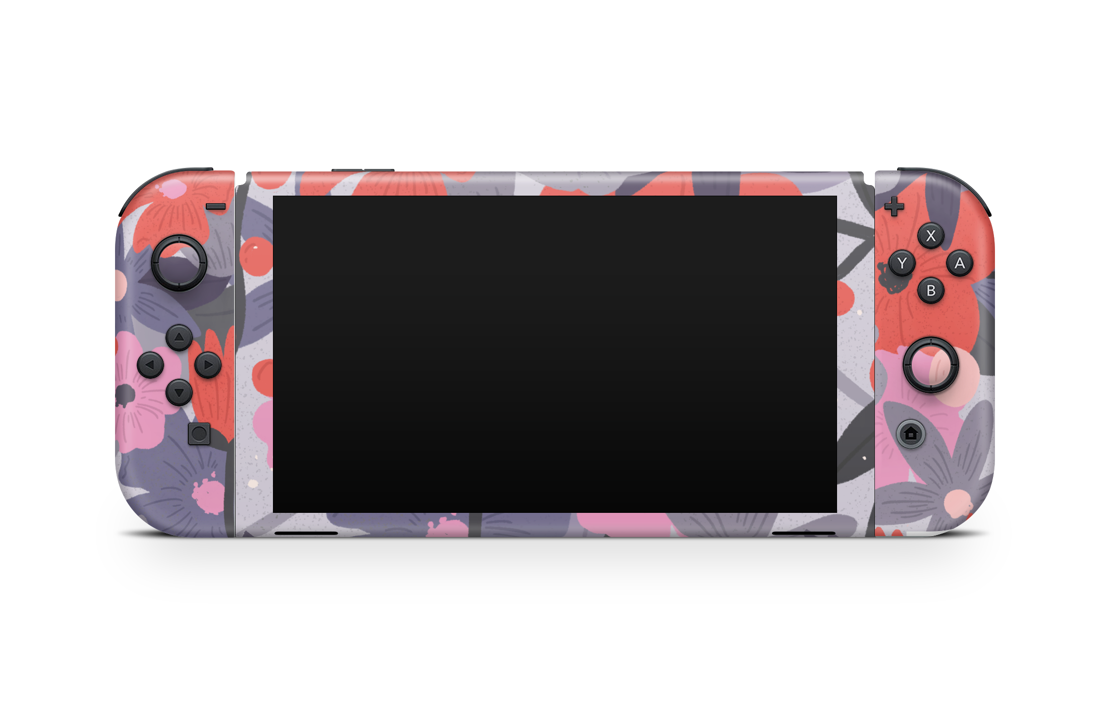 Nintendo Switch OLED Skin Purple Floral