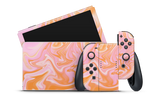 Nintendo Switch OLED Skin Retro Lava