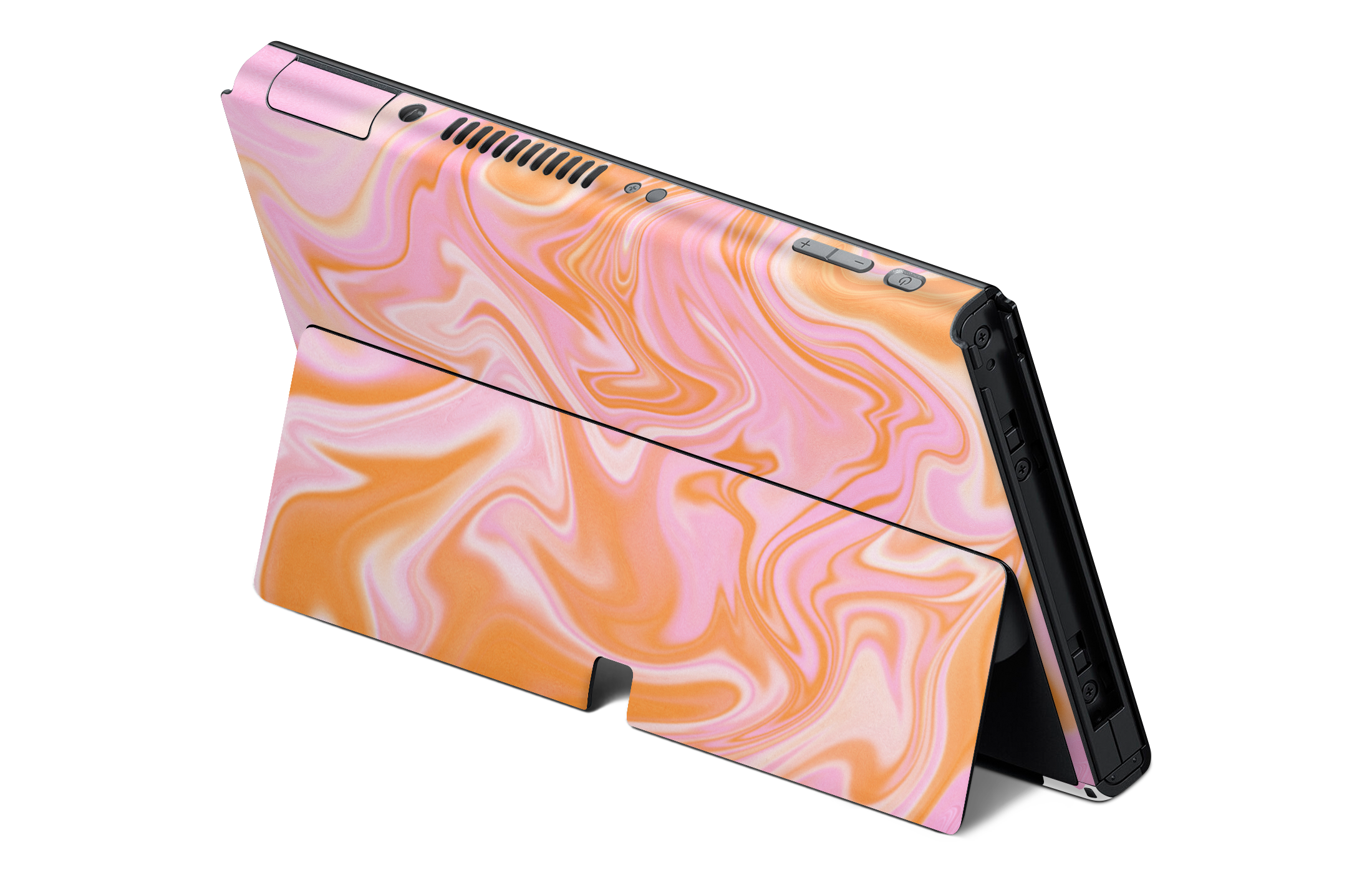 Nintendo Switch OLED Skin Retro Lava
