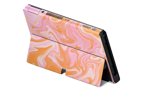 Nintendo Switch OLED Skin Retro Lava