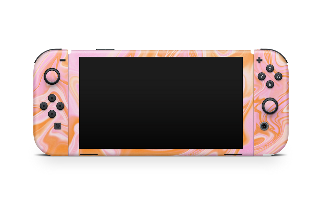 Nintendo Switch OLED Skin Retro Lava
