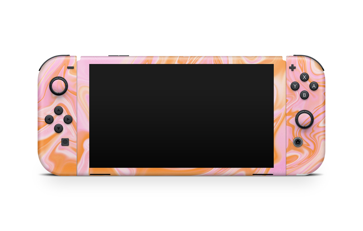 Nintendo Switch OLED Skin Retro Lava