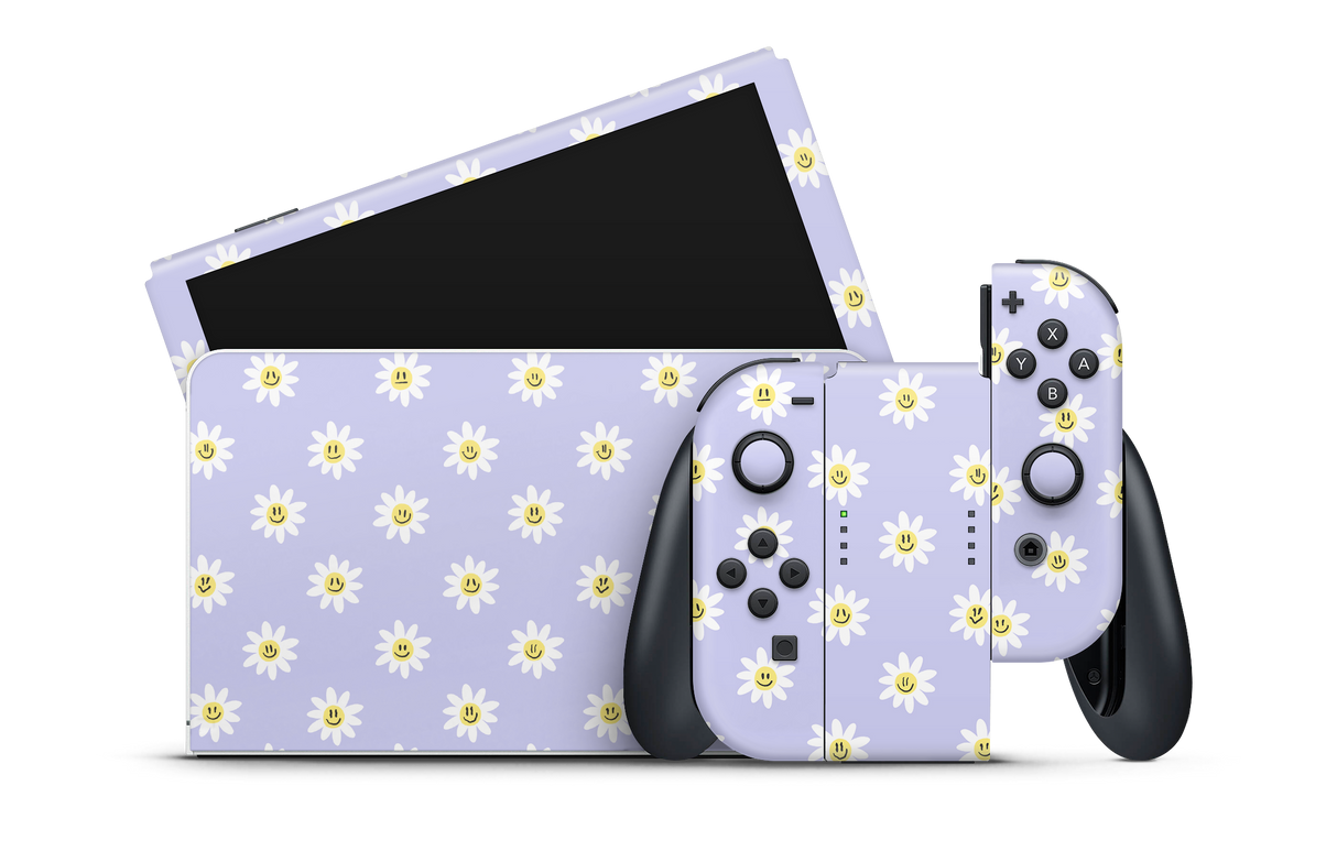 Nintendo Switch OLED Skin Trippy Daisy