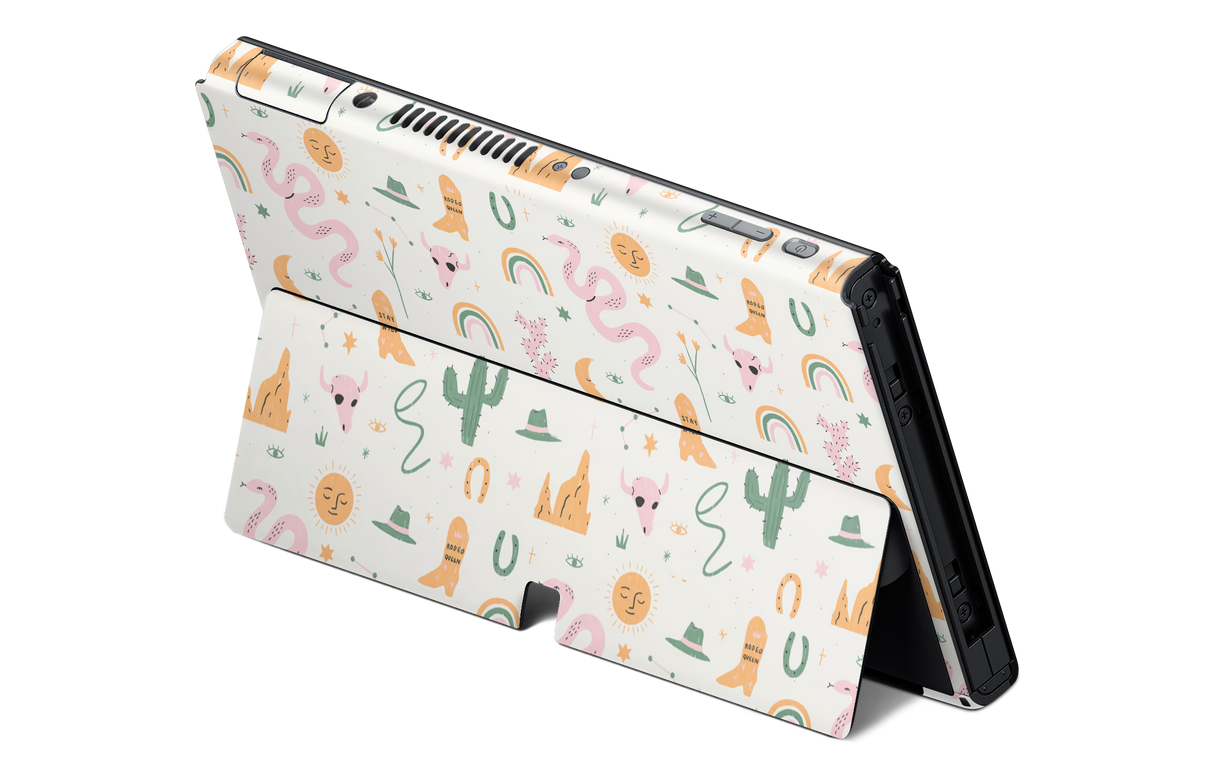 Nintendo Switch OLED Skin Wildwest Pattern