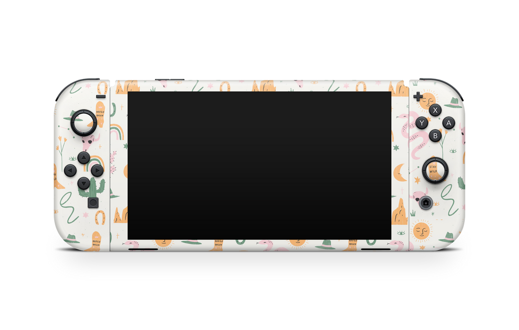 Nintendo Switch OLED Skin Wildwest Pattern