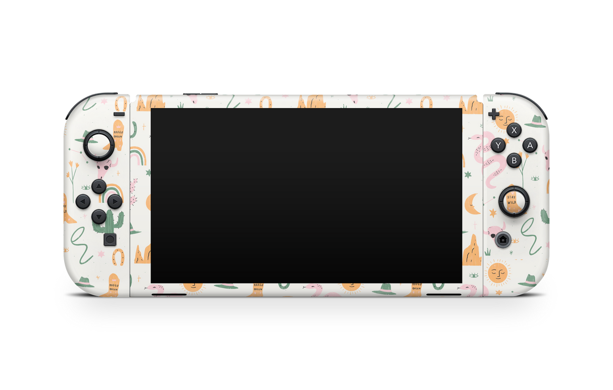 Nintendo Switch OLED Skin Wildwest Pattern