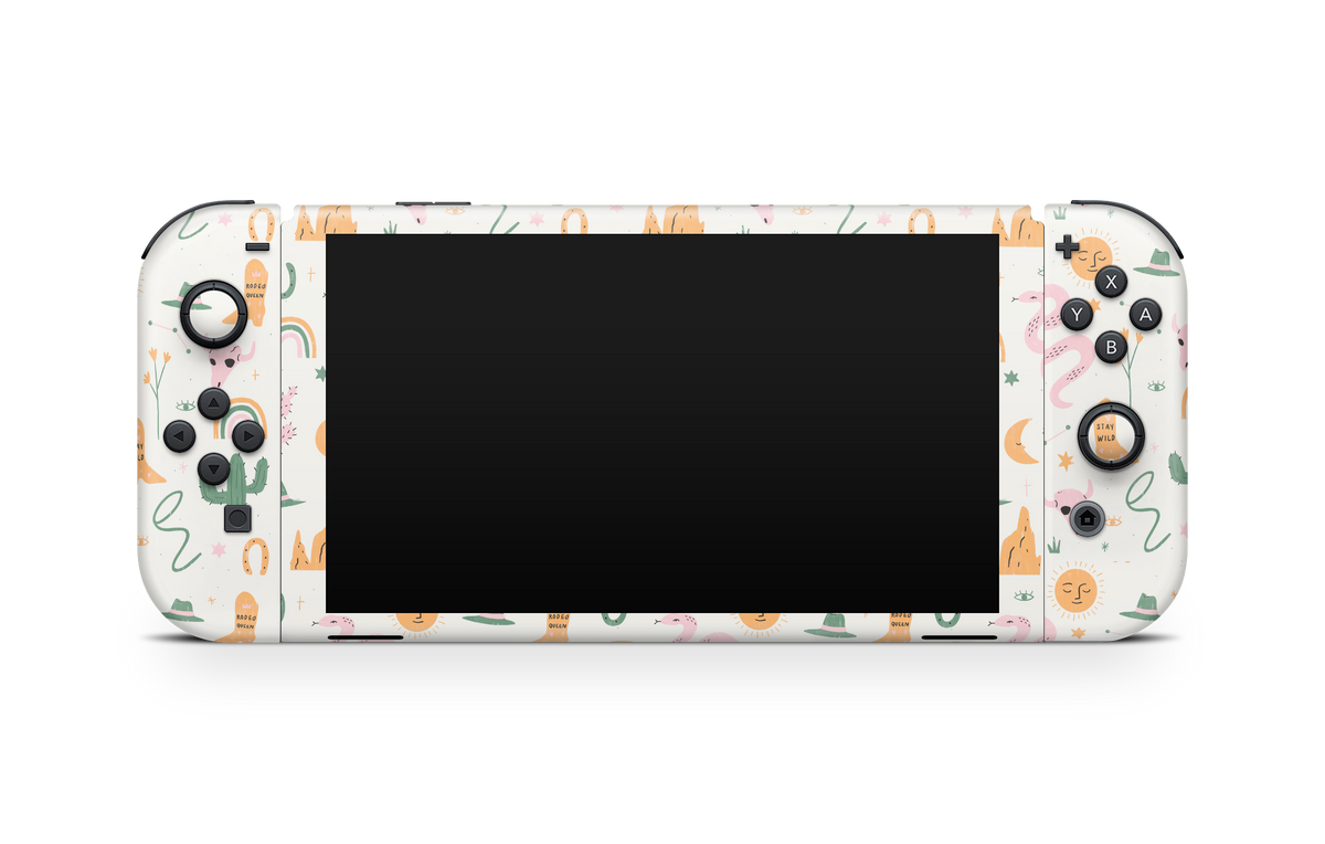 Nintendo Switch OLED Skin Wildwest Pattern