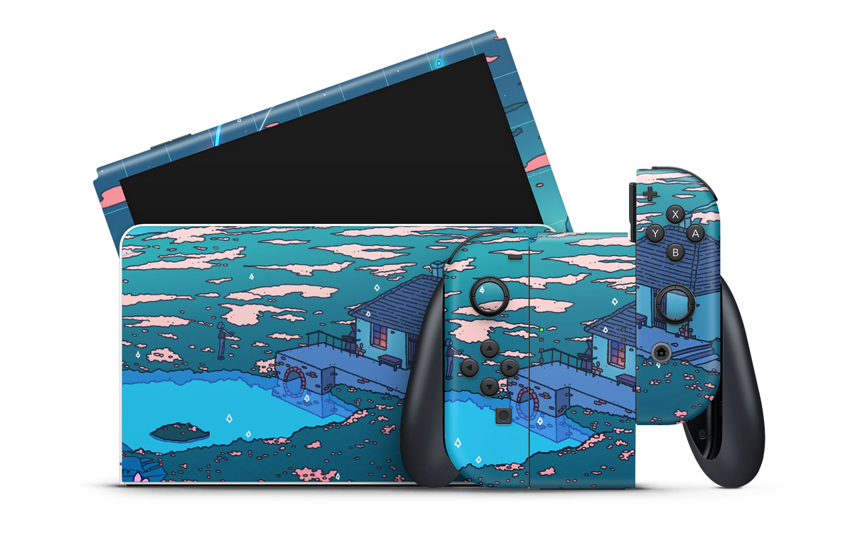 Nintendo Switch OLED Skin Crystal Shower