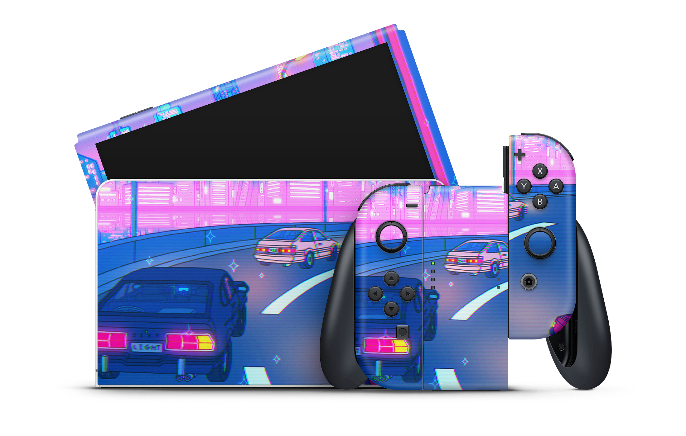 Nintendo Switch OLED Skin Late Night Drive