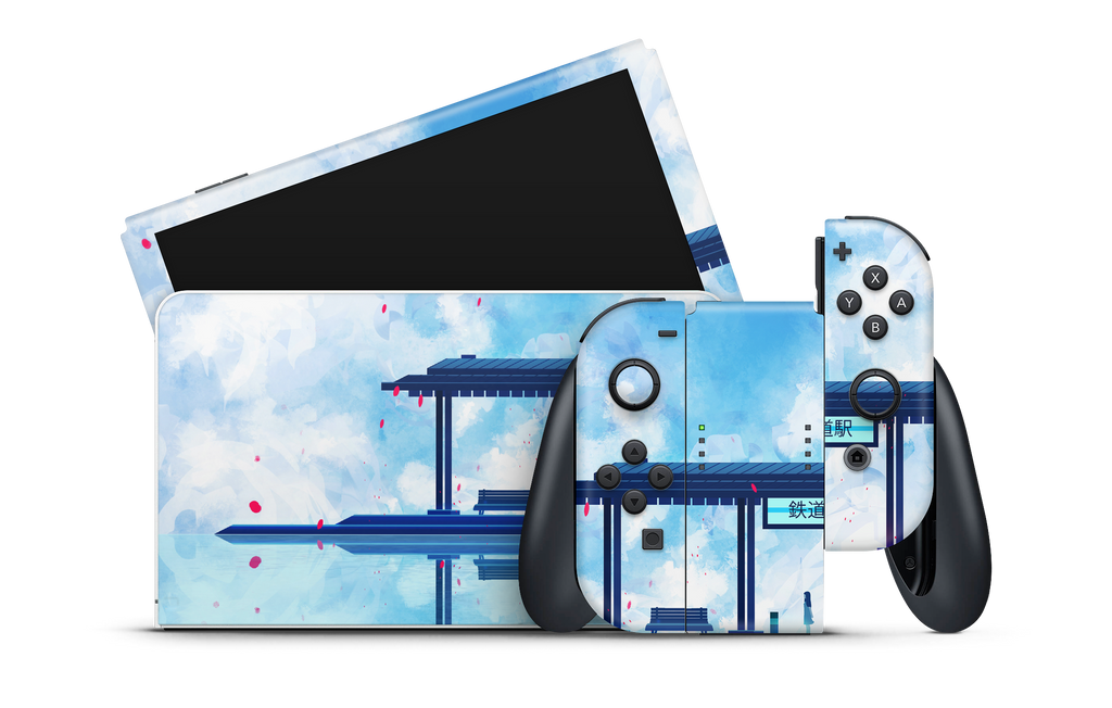 Nintendo Switch OLED Skin Waiting